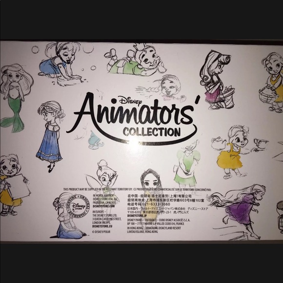 NIB Disney Store Animators Doll Collection Set Of 5 Ornaments Ariel Belle Snow - Picture 4 of 6